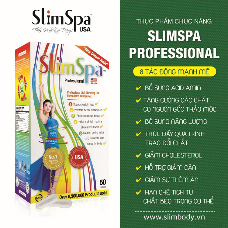 SlimSpa Professioanl với 8 tác động giảm cân mạnh mẽ