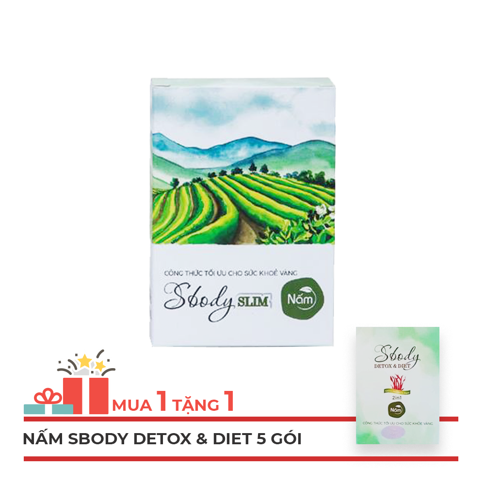 Mua 1 hộp giảm cân Sbody slim sẽ được tặng ngay 1 hộp Sbody Detox & Diet 5 ngày