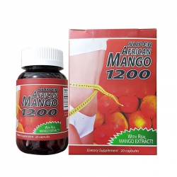 Tpbvsk giảm cân Super African Mango 1200, Hộp 20 viên Tpbvsk giảm cân Super African Mango 1200, Hộp 20 viên