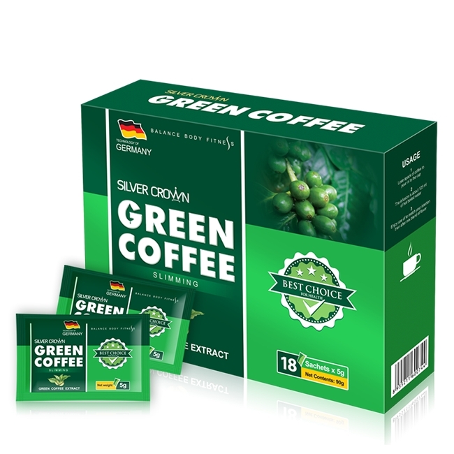Cà phê giảm cân Green Coffee Slimming Silver Crown